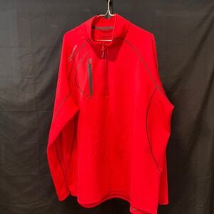 Sunice Mens Red Quarter Zip Long Sleeve Pullover Athletic Shirt XXL